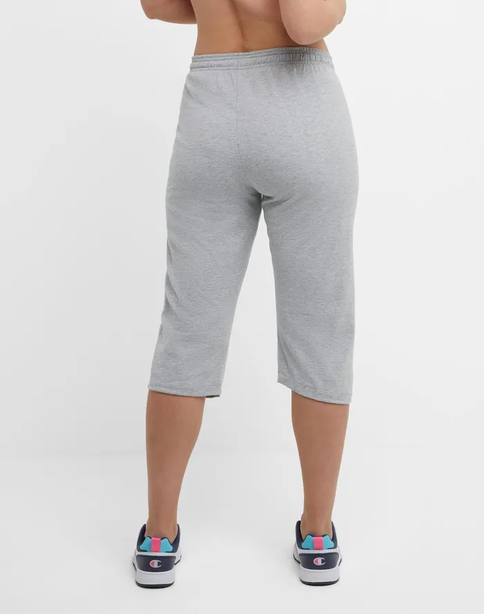 Lightweight Lounge Capri Pants C Logo 18034 Oxford Grey Women Champion Pants