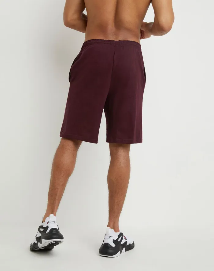 Lightweight Lounge Shorts C Patch Logo 9034 Maroon Men Champion Shorts