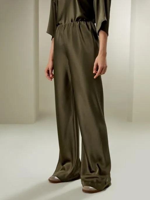 Lilysilk 32MM DoubleFaced Silk Charmeuse Bias Cut Pants Women Bottoms