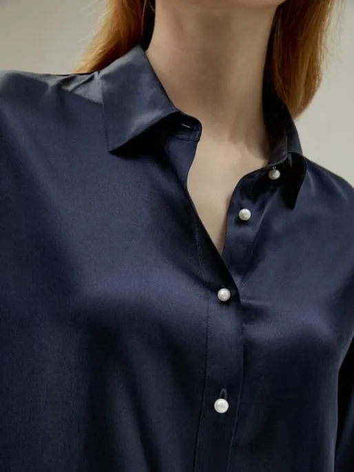 Lilysilk Classic Pearl Button 100 Pure Silk Blouse For Women Women Essentials