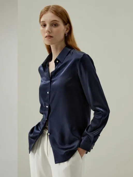 Lilysilk Classic Pearl Button 100 Pure Silk Blouse For Women Women Essentials