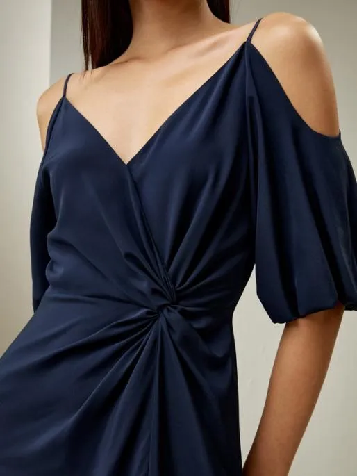 Lilysilk Elegant Silk Crpe De Chine Cold Shoulder Dress Women Jumpsuits Dresses