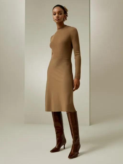 Lilysilk Elegant Slim Fit Wool Dress For All Occasions Women Essentials