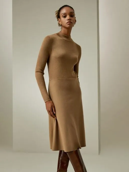 Lilysilk Elegant Slim Fit Wool Dress For All Occasions Women Essentials