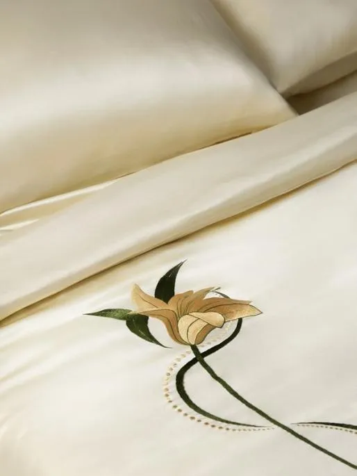 Lilysilk Exquisite Silk Duvet Cover With Lily Embroidery Home Silk Duvet Covers