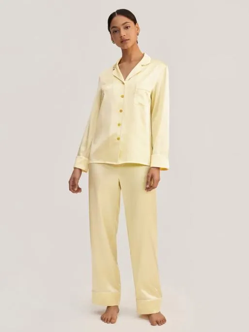 Lilysilk Golden Cocoon Silk Satin Pajama Set Women Pajamas