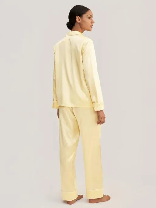 Lilysilk Golden Cocoon Silk Satin Pajama Set Women Pajamas