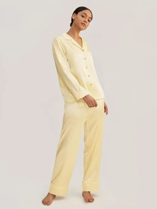 Lilysilk Golden Cocoon Silk Satin Pajama Set Women Pajamas