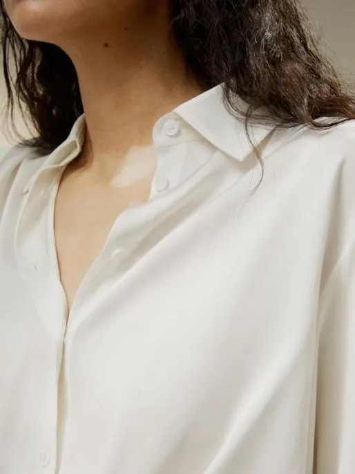 Lilysilk Hem Pleated Silk Blouse Women Blouses Shirts