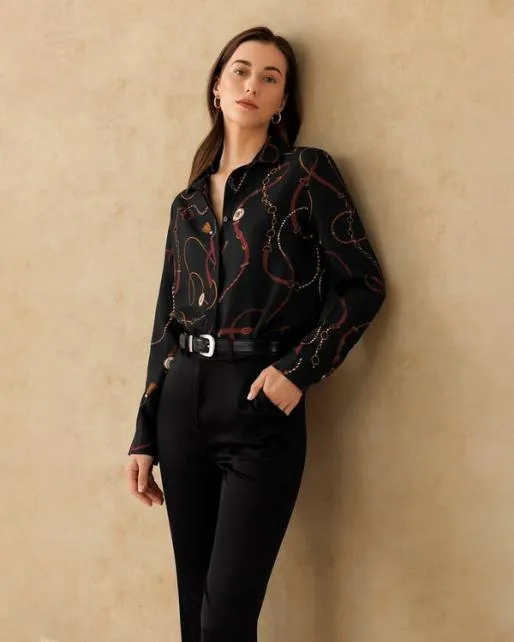 Lilysilk Louisville Print Silk Shirt Women Blouses Shirts