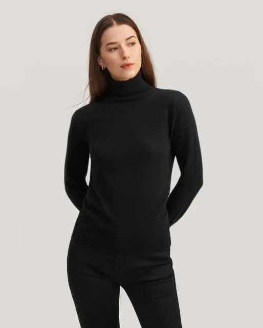Lilysilk Pure Cashmere Turtleneck Sweater For Women Women Knitwear