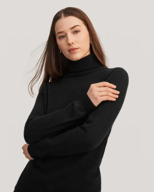 Lilysilk Pure Cashmere Turtleneck Sweater For Women Women Knitwear