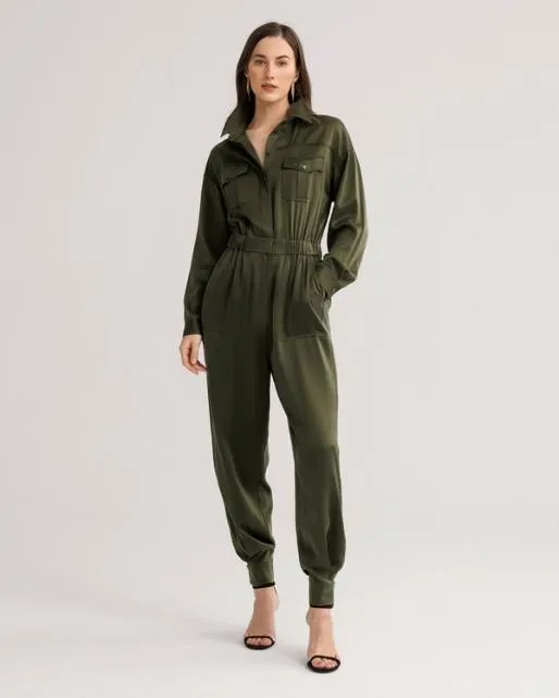 Lilysilk Sandwashed Silk Jumpsuit For Women 8211 Apricot and Green Women Jumpsuits Dresses