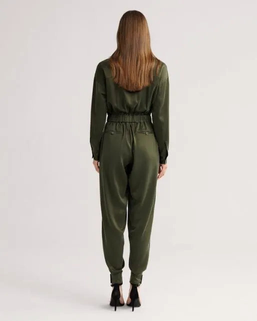 Lilysilk Sandwashed Silk Jumpsuit For Women 8211 Apricot and Green Women Jumpsuits Dresses