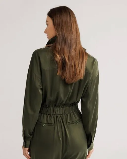 Lilysilk Sandwashed Silk Jumpsuit For Women 8211 Apricot and Green Women Jumpsuits Dresses