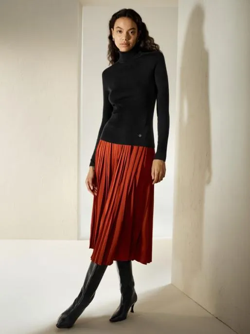 Lilysilk Seamless SilkCashmere Blend Turtleneck Sweater Women Knitwear