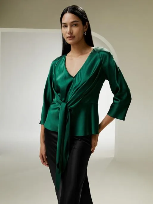 Lilysilk Stylish Pullover Silk Shirt With Waist Tie For All Occasions Women Blouses Shirts