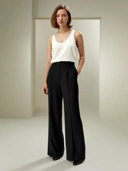 Lilysilk Subtleflare Modern Business Silk Trousers Women Bottoms