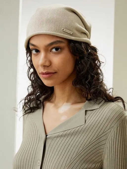 Lilysilk Versatile Metal Logo Silk Beanie Women Belts Hats