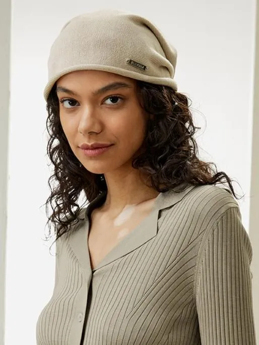 Lilysilk Versatile Metal Logo Silk Beanie Women Belts Hats