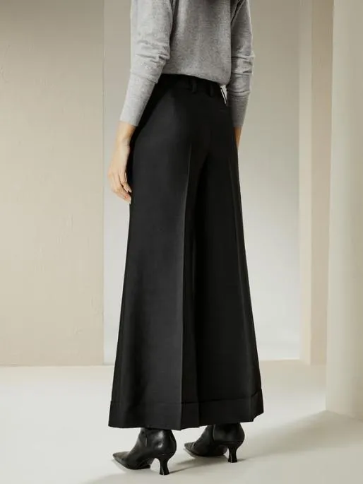 Lilysilk Wide Leg Silklined Wool Trousers Women Essentials