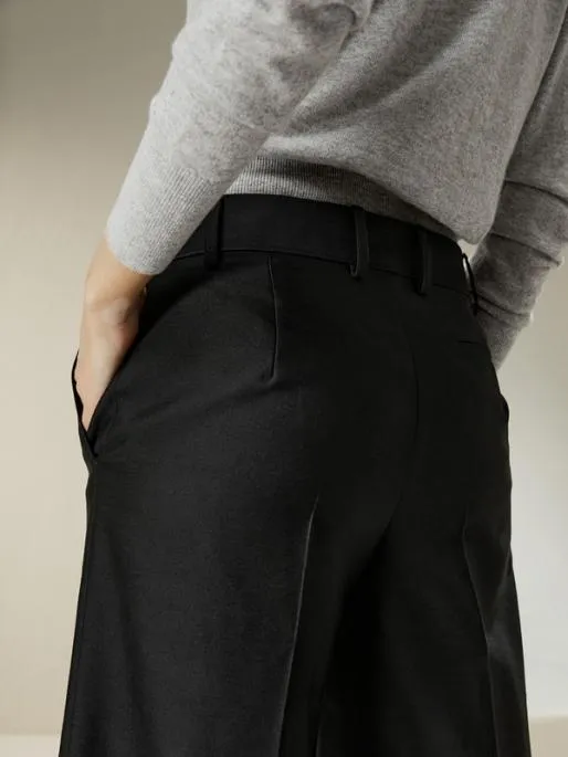 Lilysilk Wide Leg Silklined Wool Trousers Women Essentials