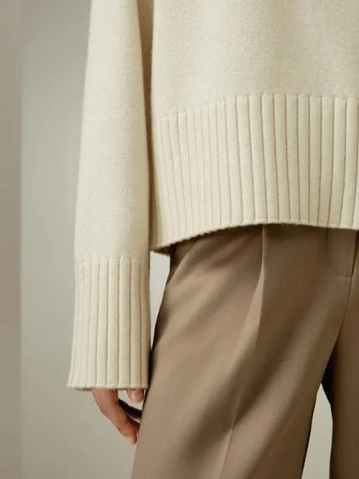 Lilysilk WoolBlend Crew Neck Sweater Women Knitwear