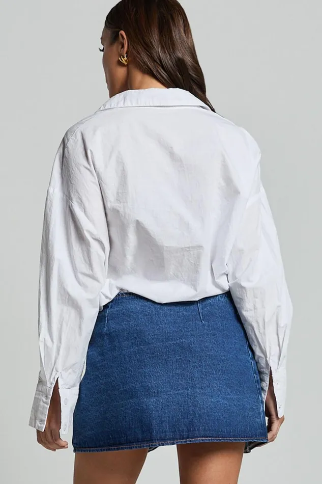 Lioness 8211 Anja Mini Skirt In Dark Denim Women Showpo Denim