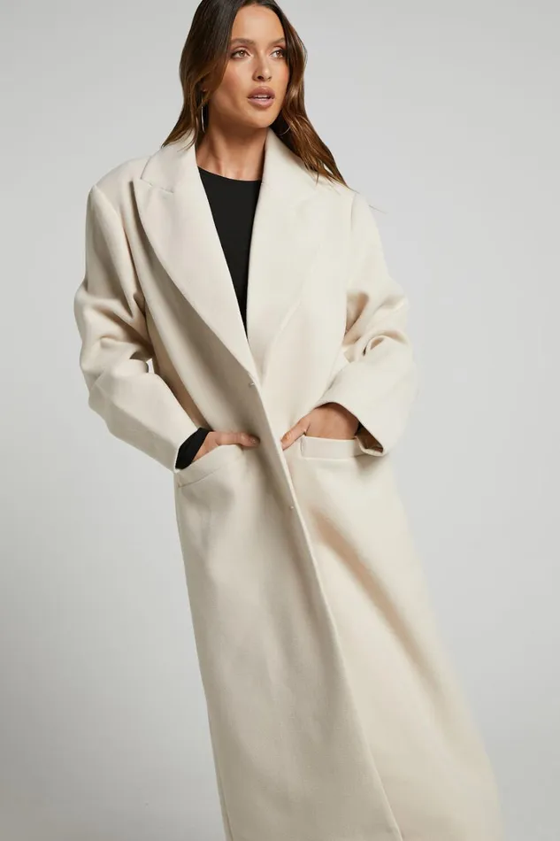 Lioness 8211 Olsen Coat In Cream Women Showpo Jackets and Coats