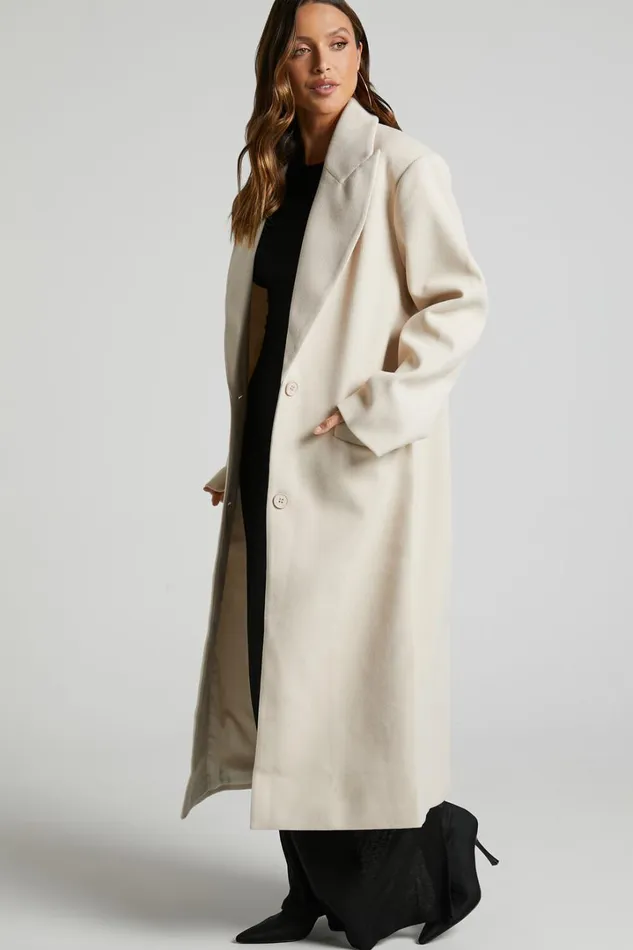 Lioness 8211 Olsen Coat In Cream Women Showpo Jackets and Coats