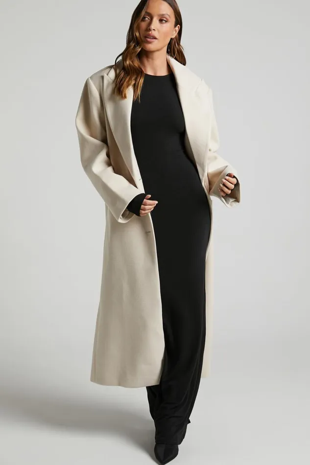 Lioness 8211 Olsen Coat In Cream Women Showpo Jackets and Coats