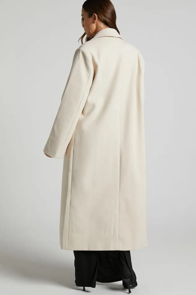 Lioness 8211 Olsen Coat In Cream Women Showpo Jackets and Coats