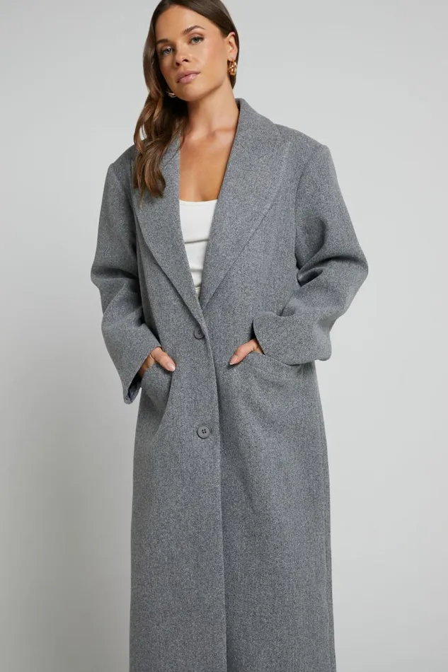 Lioness 8211 Olsen Coat In Slate Women Showpo Jackets and Coats