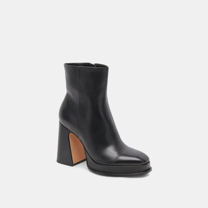 Lochly Boots Black Leather Women Dolce Vita Boots and Booties