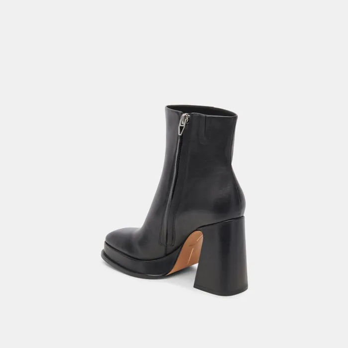Lochly Boots Black Leather Women Dolce Vita Boots and Booties
