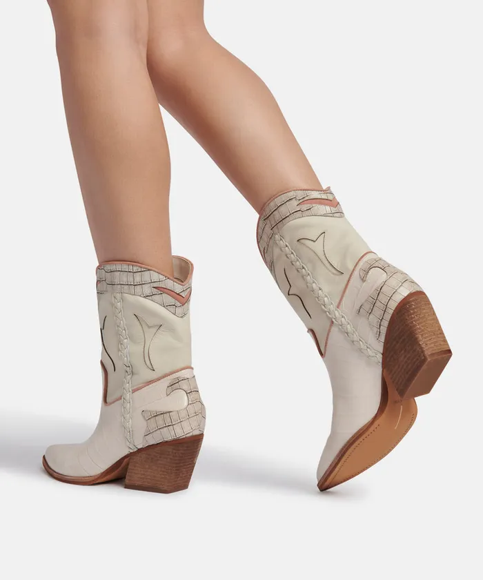 Loral Booties Ivory Leather Women Dolce Vita Boots and Booties