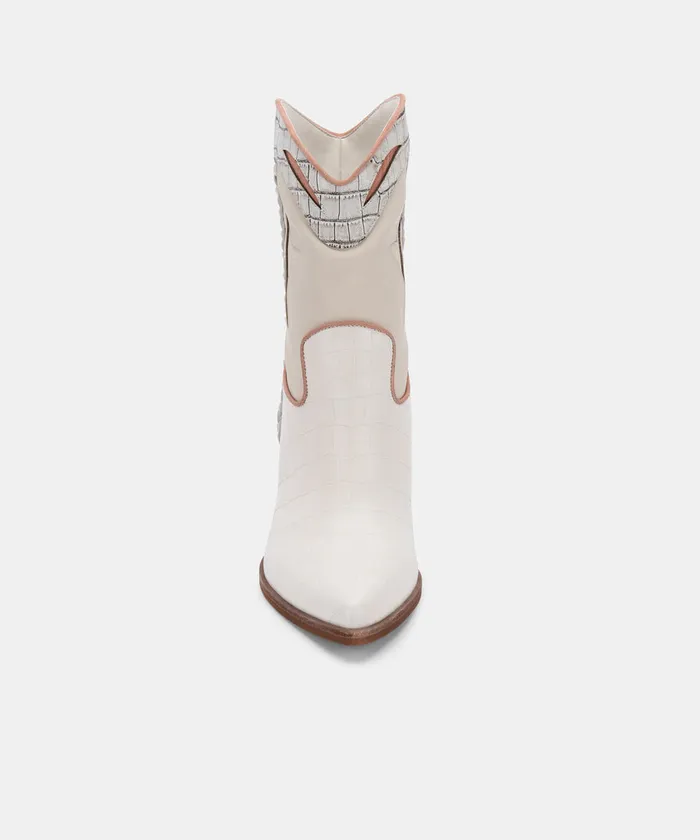 Loral Booties Ivory Leather Women Dolce Vita Boots and Booties