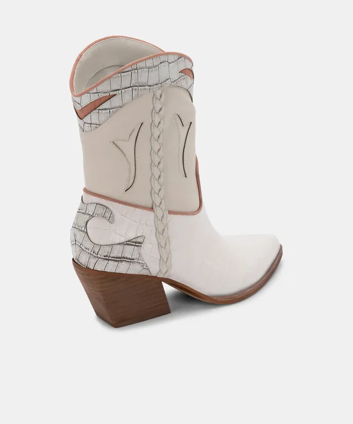 Loral Booties Ivory Leather Women Dolce Vita Boots and Booties