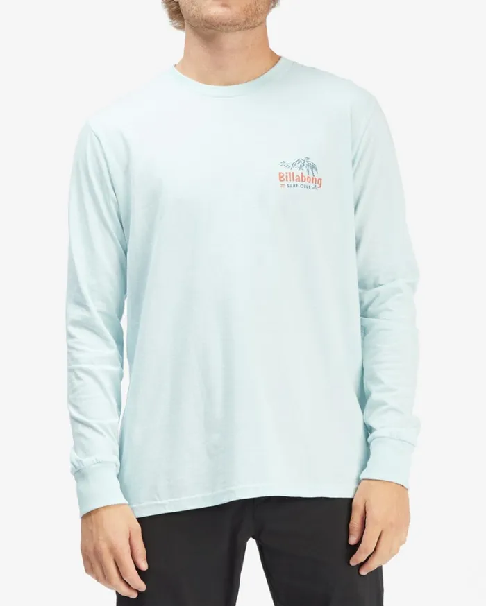 Lounge Long Sleeve TShirt Coastal Blue Men Billabong TShirts