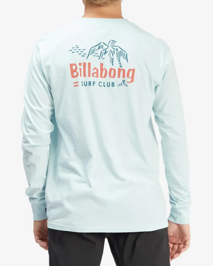 Lounge Long Sleeve TShirt Coastal Blue Men Billabong TShirts