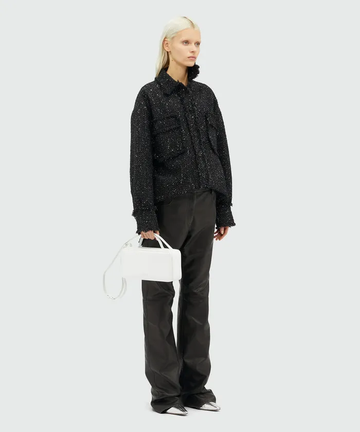 Lurex Tweed Shirt Women MSGM Tops And Shirts