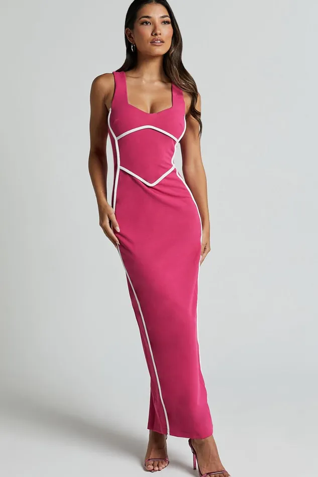 Magnolia Midi Dress 8211 Scoop Neck Bodycon Dress In Pink Women Showpo Dresses