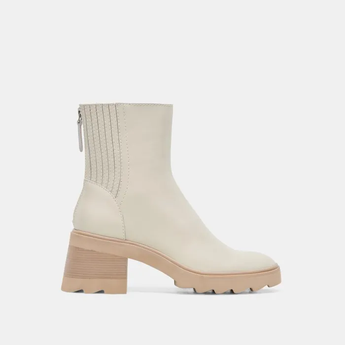 Martey H2O Boots Ivory Leather Women Dolce Vita Boots and Booties
