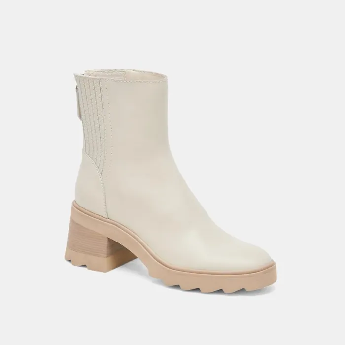 Martey H2O Boots Ivory Leather Women Dolce Vita Boots and Booties