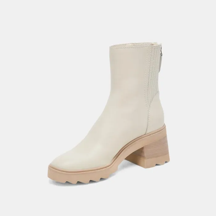Martey H2O Boots Ivory Leather Women Dolce Vita Boots and Booties