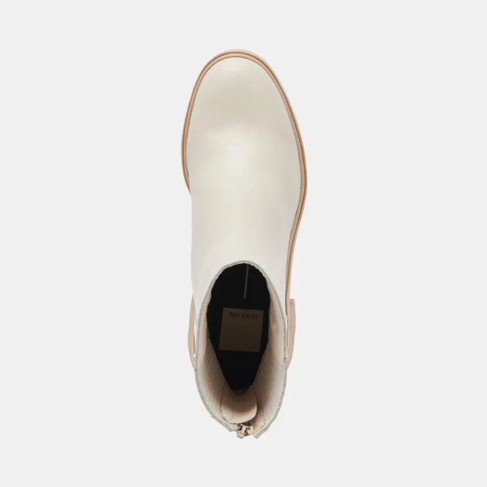 Martey H2O Boots Ivory Leather Women Dolce Vita Boots and Booties