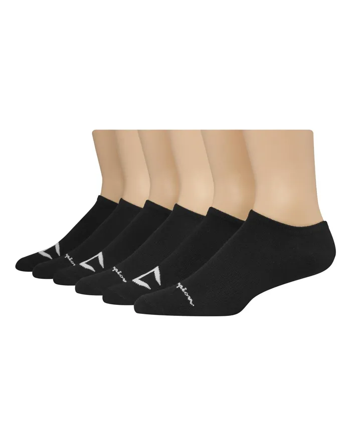 Men039S Super NoShow Socks Multi Logo 6Pairs Black Men Champion Socks