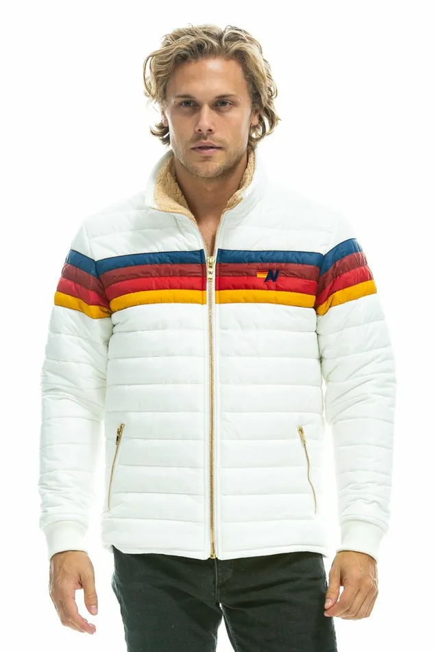 Men 4 STRIPE JACKET 8211 WHITE Aviator Nation Outerwear Men 4 STRIPE JACKET 8211 WHITE Aviator Nation Outerwear