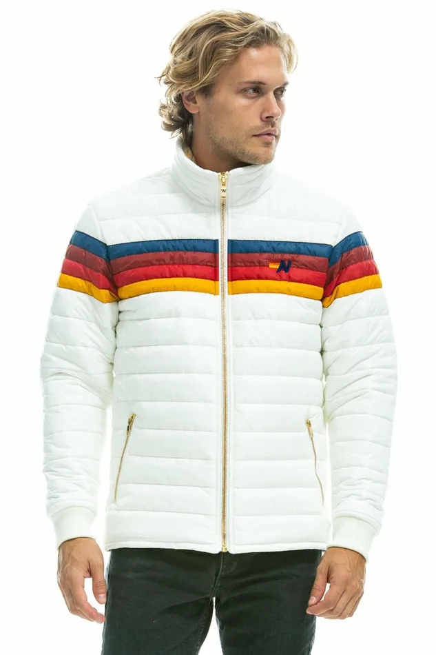 Men 4 STRIPE JACKET 8211 WHITE Aviator Nation Outerwear Men 4 STRIPE JACKET 8211 WHITE Aviator Nation Outerwear