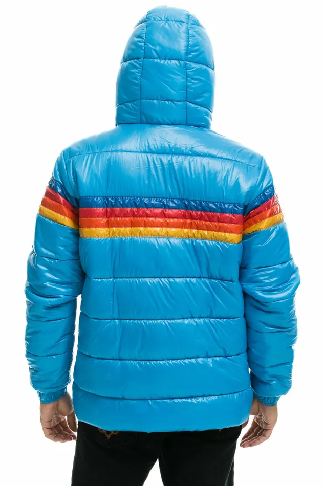 Men 4 STRIPE LUXE TREKKER JACKET 8211 GLOSSY OCEAN Aviator Nation Outerwear Men 4 STRIPE LUXE TREKKER JACKET 8211 GLOSSY OCEAN Aviator Nation Outerwear